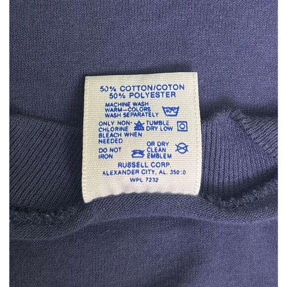 Jerzees VTG 1987 A&B Pipe & Supply Navy Blue 100% Cotton Shirt Men’s Size M - Picture 4 of 4